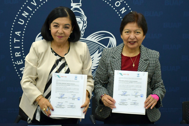 Signan convenio de colaboración BUAP y el Colegio de Estudios Científicos y Tecnológicos del Estado de Puebla
