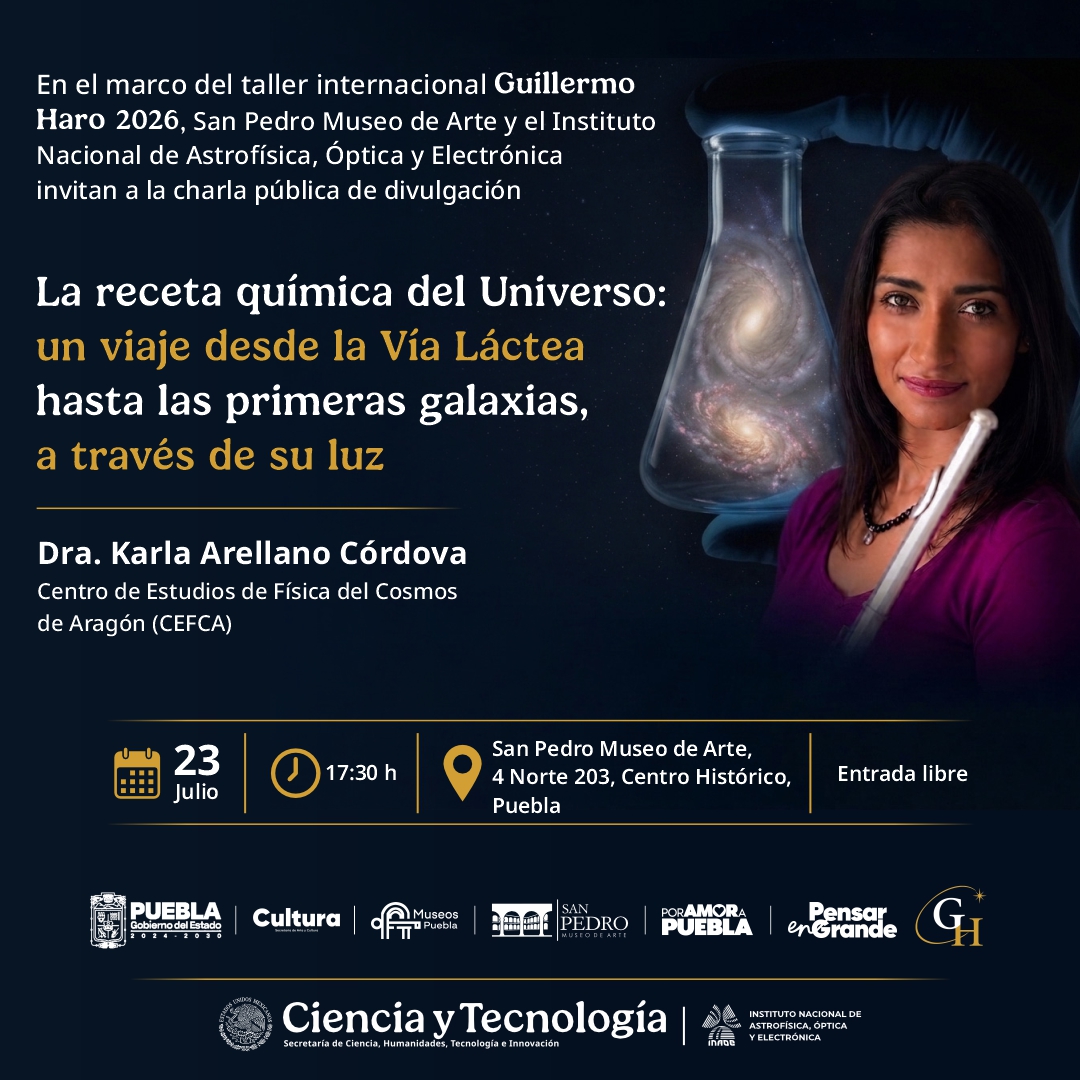 Invitación a plática pública del Taller Guillermo Haro (GH) | 23 de julio, 17:30 h | San Pedro Museo de Arte