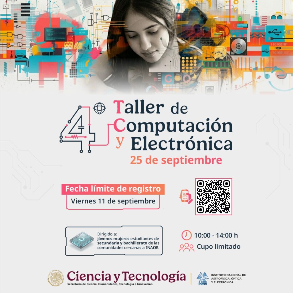 Convocan al 4to Taller de Computación para Jóvenes Mujeres de las Comunidades cercanas al INAOE
