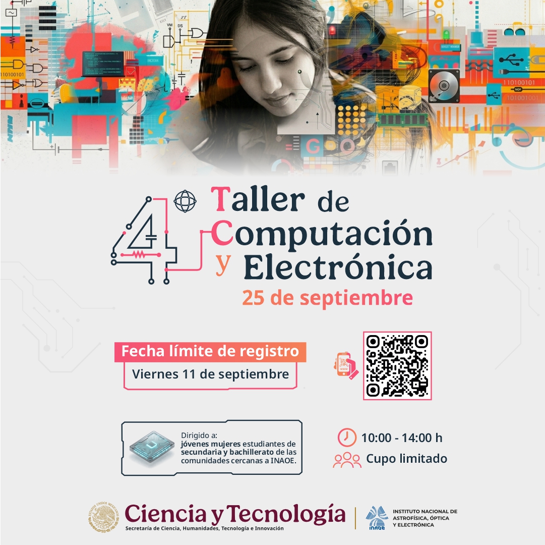 Convocan al 4to Taller de Computación para Jóvenes Mujeres de las Comunidades cercanas al INAOE