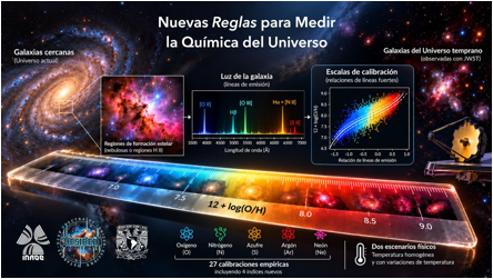 Astrónomos mexicanos redefinen las “reglas” para medir la composición química del Universo